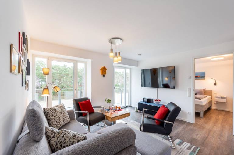 FeWo Grumsin: Komfortables Dünen-Apartment 87 m² mit 2 Bädern & Strandzugang in Binz