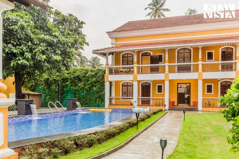 Apartment with barbeque, garden & pool in Calangute