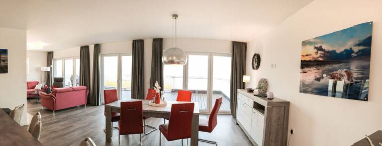 Moderne Ferienwohnung, Kamin, Sauna, großer Balkon, Meerblick, strandnah — photo 2