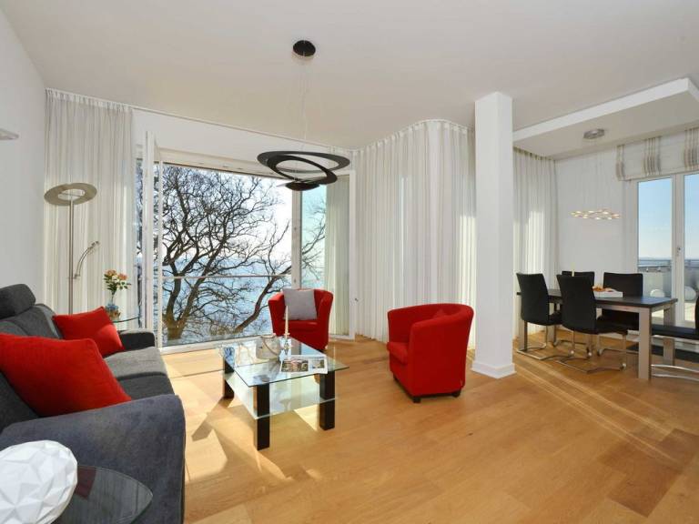 Apartment mit Sauna und Terrasse | Meerblick
