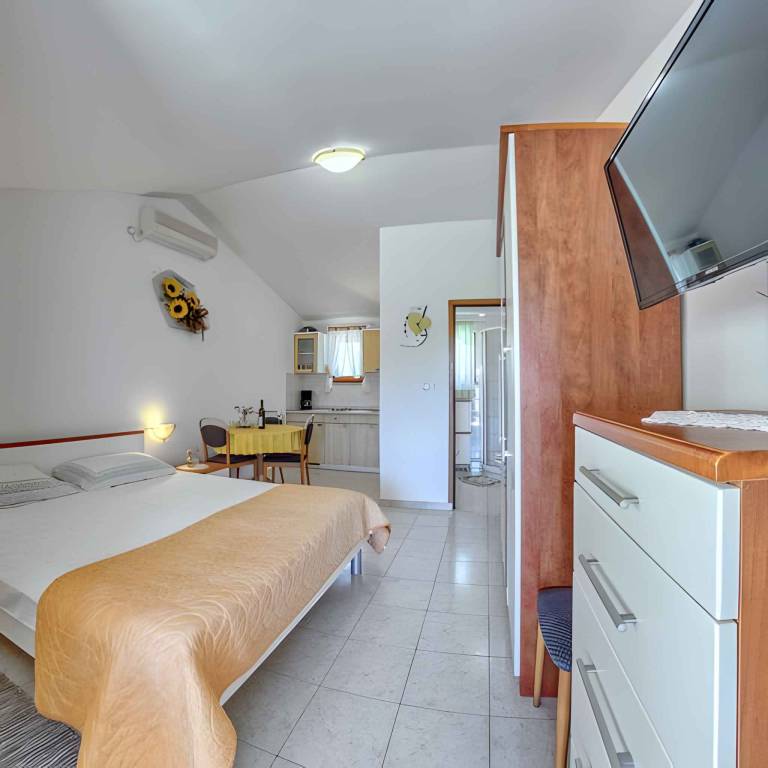 Studio with terrace, air conditioning and Wi-Fi in Medulin