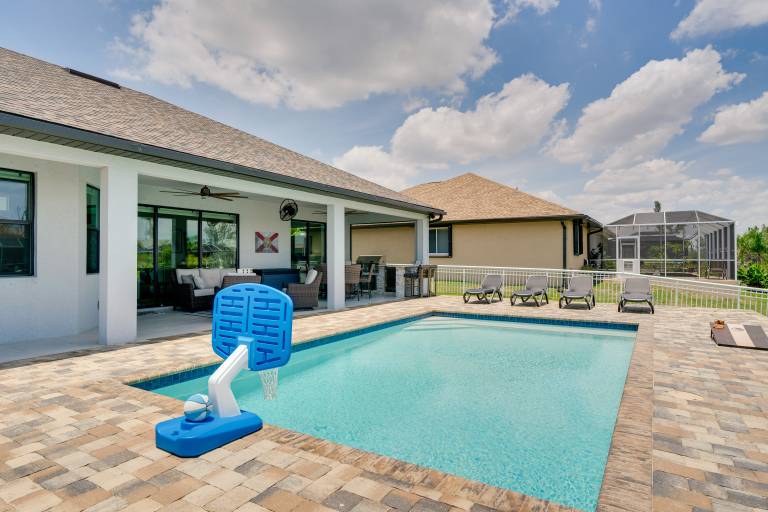 Pool & Gulf Access Canal: Chic Cape Coral Home! in Cape Coral, FL
