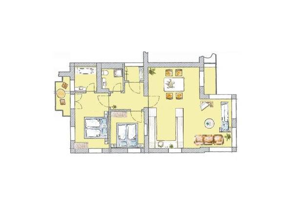 90 m² Ferienwohnung ∙ 2 Schlafzimmer ∙ 4 Gäste – Bild 20