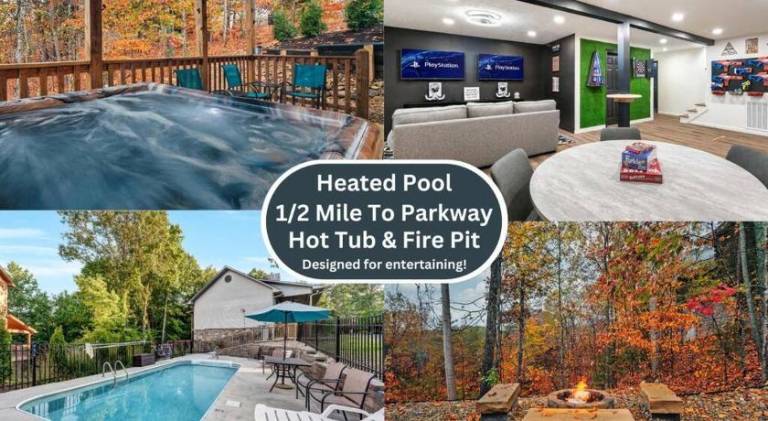House with jacuzzi & pool in Pigeon Forge, TN