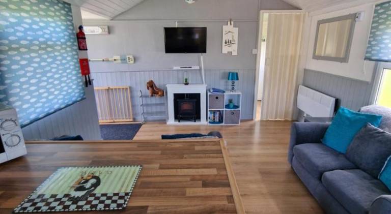 Chalet with pool in Aberystwyth