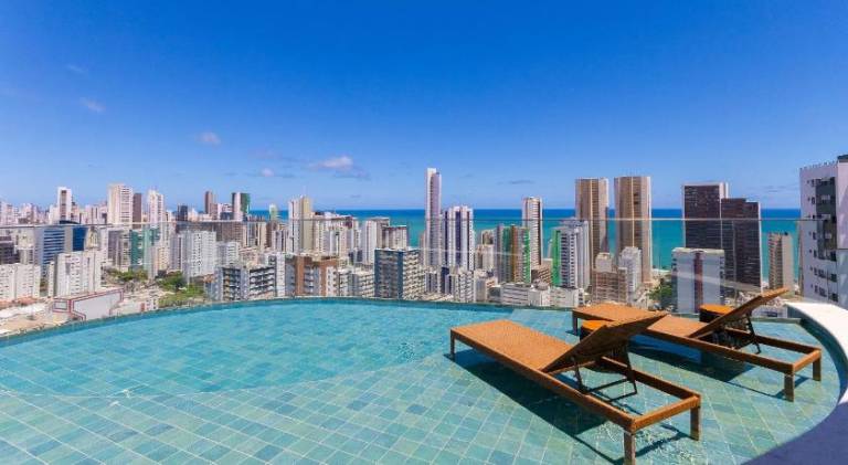 Rental apartment with terrace, pool & BBQ in Recife