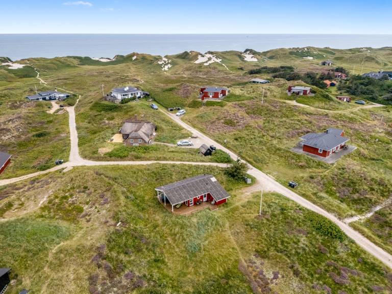 Lovely holiday home with covered terrace, only 300 meters from the North Sea at Søndervig. in Ringkobing