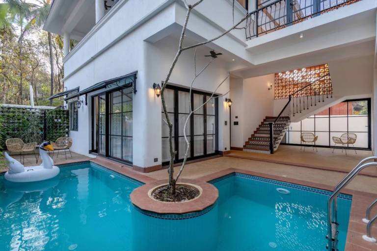 Wadi House Lux 3BR Villa in Siolim 4km to beach