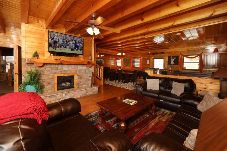 Cabin with pool, BBQ & jacuzzi — photo 3