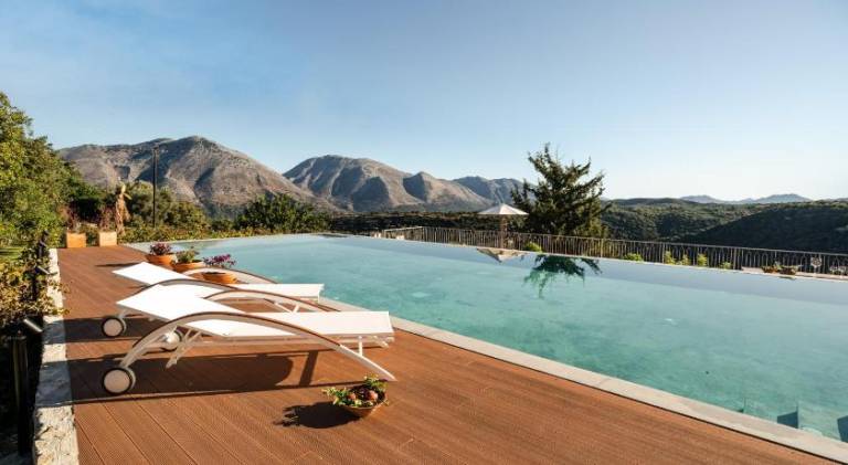 Villa with pool, terrace & yard in Mylopotamos