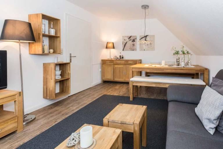 Moderne 3-Zimmer Ferienwohnung mit Dünenblick und Balkon — photo 4