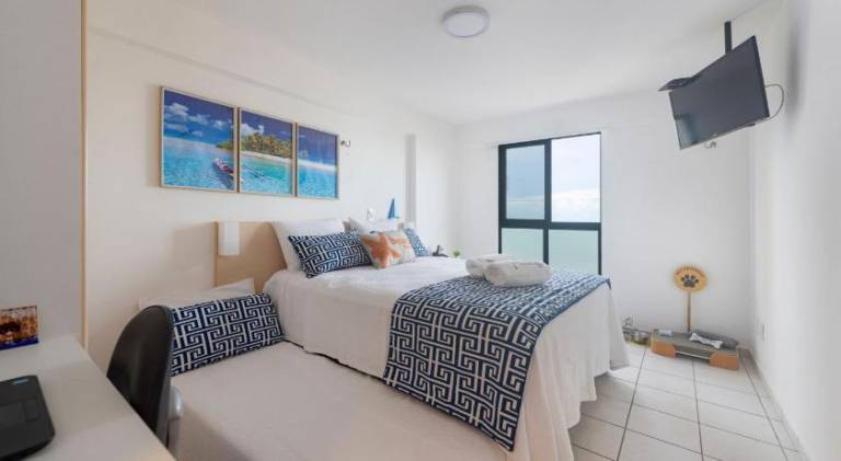 Serviced apartment with yard & pool | Close to the beach | Good for workation | Pet-friendly in Natal
