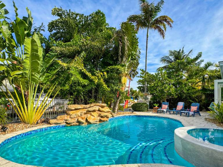 Family-oriented beautiful house with barbeque, private pool & hot tub | Water view | Pet-friendly in Marathon, FL