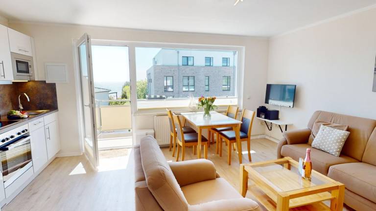 Schöne Ferienwohnung mit Meerblick in Strand- und Yachthafennähe in Grömitz in Groemitz