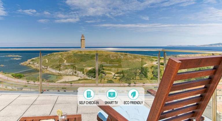 Fully equipped rental apartment with patio | Next to Tower of Hercules | Close to the beach | Pet-friendly in A Coruña