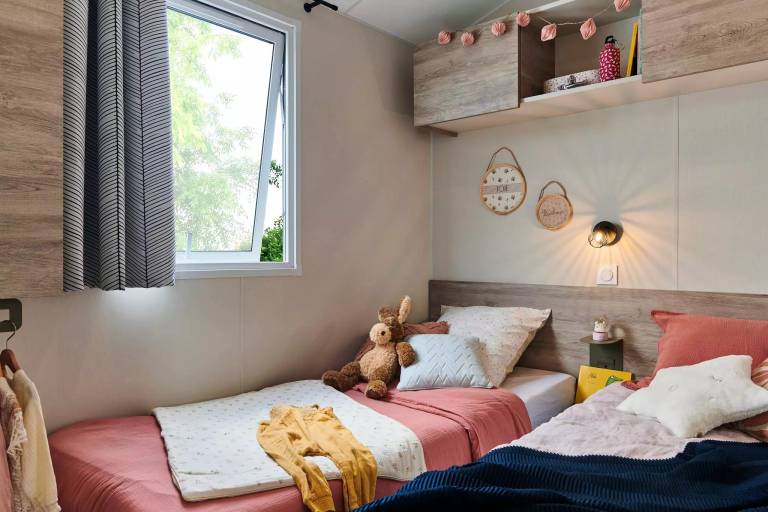 Camping Les Sables d'Or - Mobile home Premium 3 bdr. 6 pers. Lounge Decking A/C TV in Agde