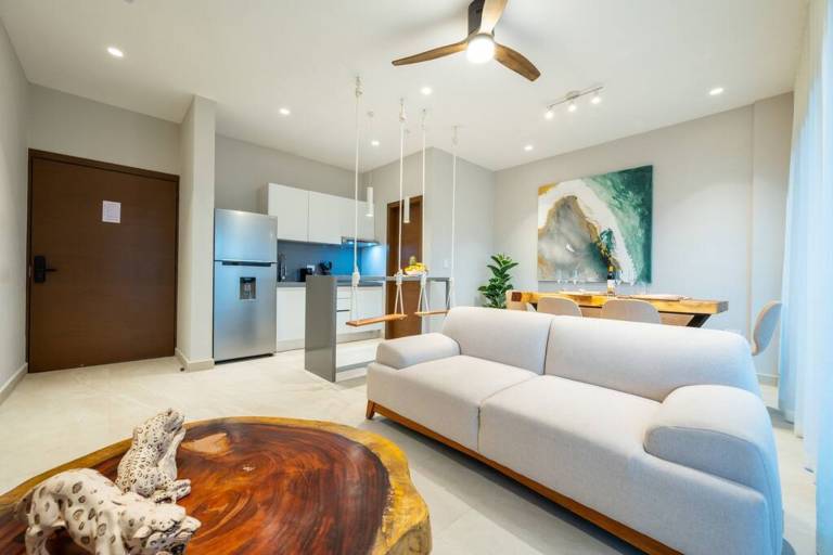 Child-friendly rental apartment with fast internet, grill & patio | Pets are welcome in Cozumel