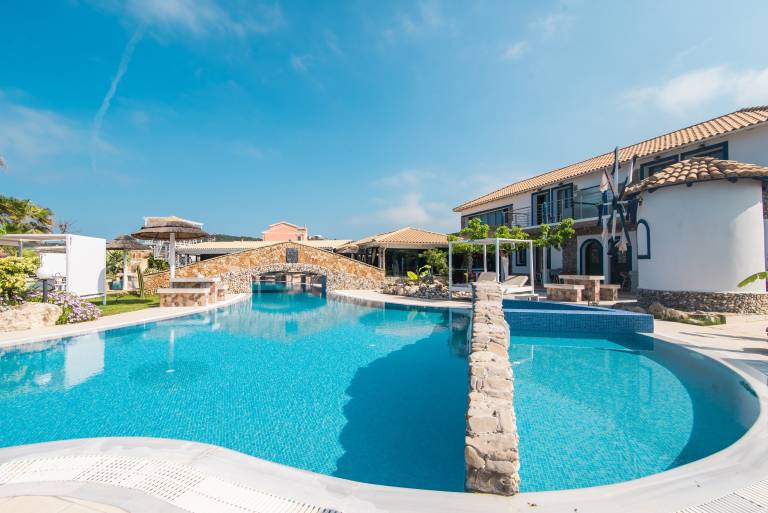 'Mirage Arillas Apartment C' with Sea View, Shared Pool & Wi-Fi in Corfu