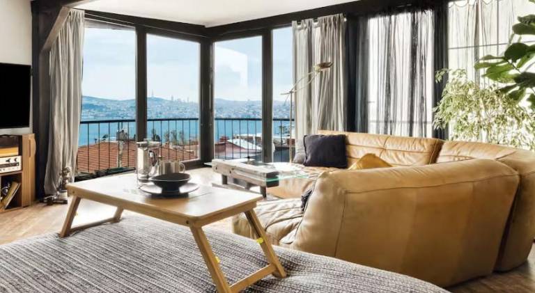 Panoramic Sea View Loft with Terrace BBQ in Marmara