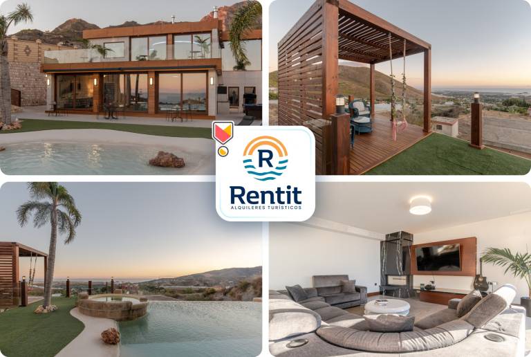 Fully equipped villa with grill, private pool & patio | Water view | Pets allowed in Granada