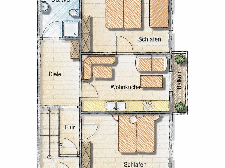 Ferienwohnung in Niederolang, Olang f&uuml;r max. 5 Personen