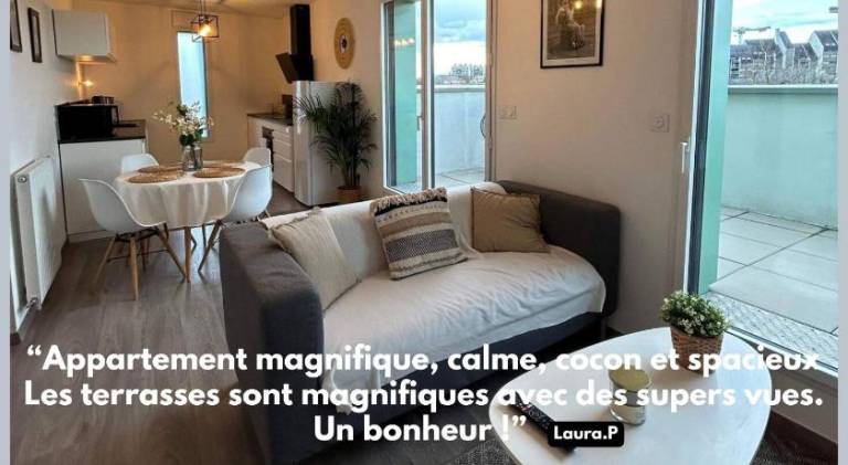 Fully equipped beautiful apartment with terrace | Pets allowed in Rennes