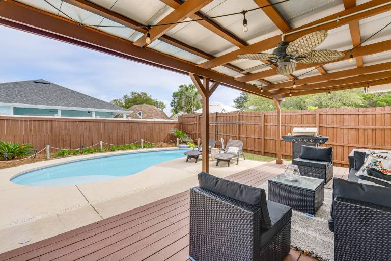Panama City Beach Home w Private Pool & Gas Grill