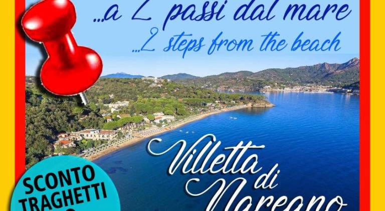 Graziosa Villetta di Naregno a 400 mt dal mare, bel giardino, posto auto e aria condizionata in Porto Azzurro