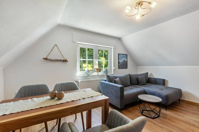 Rental apartment with terrace, yard & barbecue | Garden view in Schmallenberg