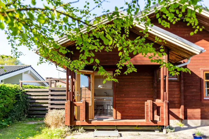 Træhus med udsigt over Svanninge Bakker