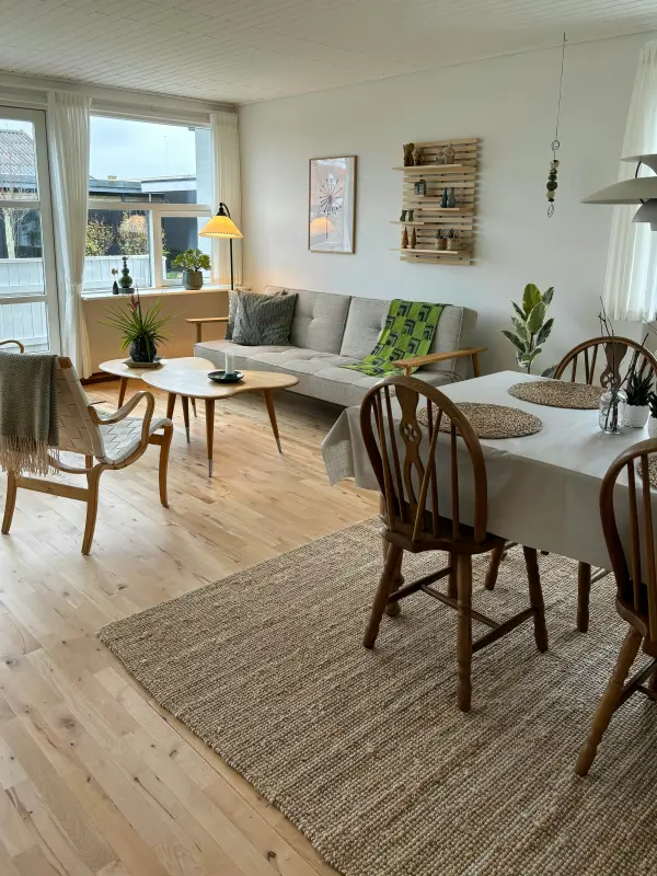 Hus mellem Skagens to kyster og gågade