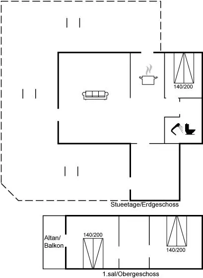 96 m&sup2; Ferienhaus 3 Schlafzimmer 6 G&auml;ste