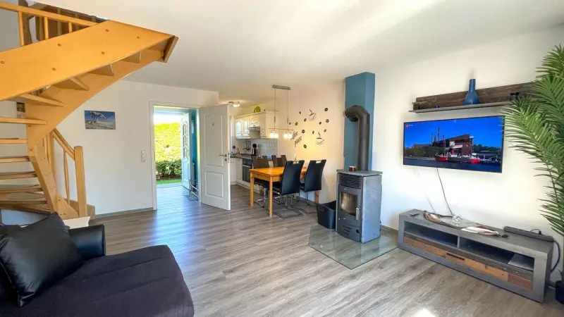 Ferienhaus mit Grill, Garten und Terrasse | Gartenblick