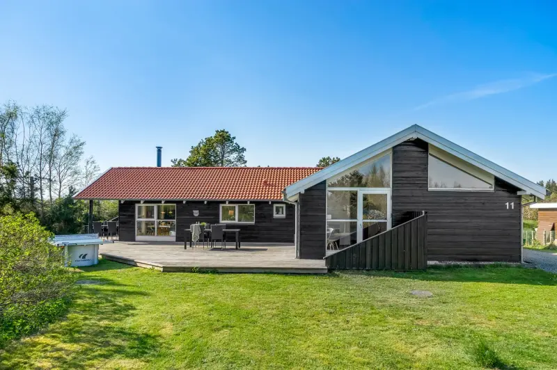 Ferienhaus mit Hund in Hals, Bisnap fuer max. 8 Personen