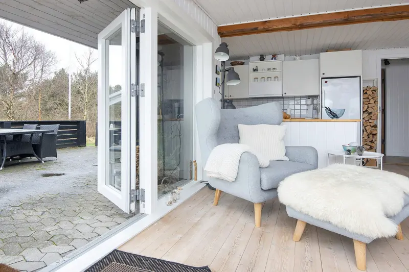 Ferienhaus mit Hund in Rindby Strand fuer max. 3 Personen
