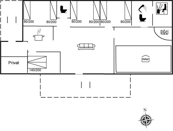 134 m&sup2; Ferienhaus 4 Schlafzimmer 8 G&auml;ste