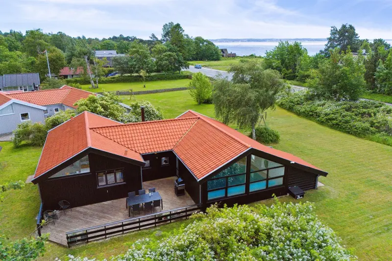 Ferienhaus mit Hund in Lyngsbæk Strand, Ostsee, Dänemark