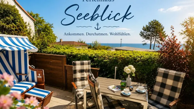 Ferienhaus mit Terrasse, Garten und Grill | Meerblick