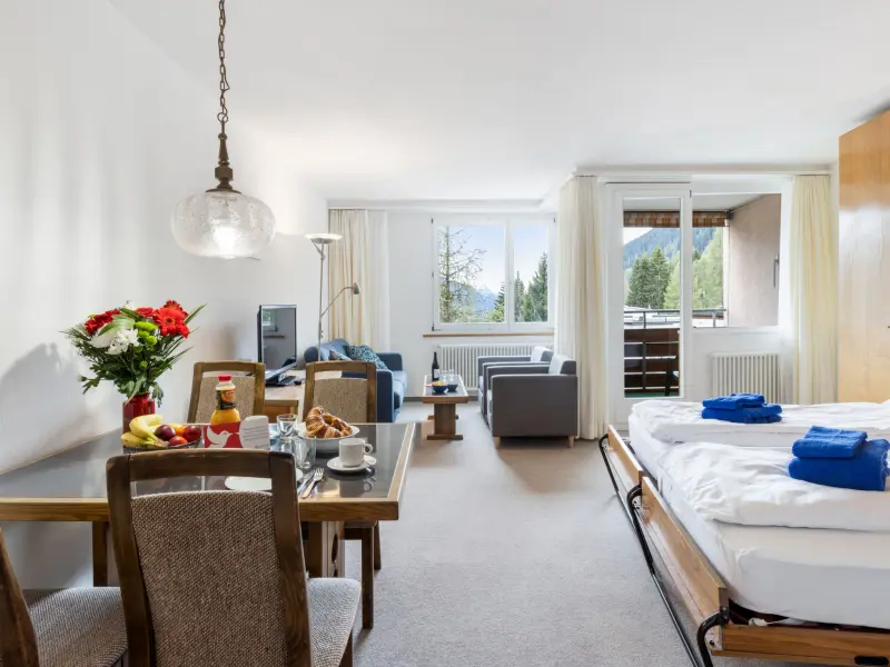 Ferienwohnung mit Hund in Davos f&uuml;r max. 4 Personen