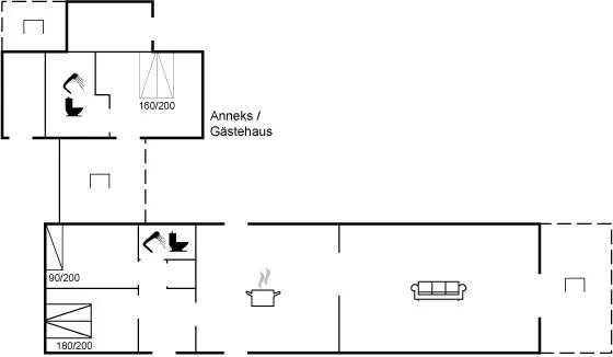 106 m&sup2; Ferienhaus 3 Schlafzimmer 5 G&auml;ste