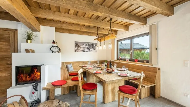 Ferienhaus mit Sauna, Grill und Terrasse | Bergblick