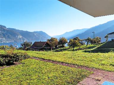Panoramic room overlooking Lake Thun