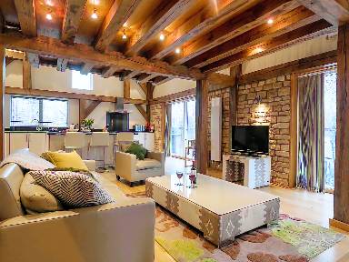 Cottage with terrace, pool & sauna | Water view
