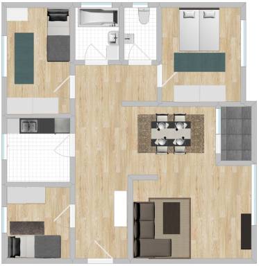 90 m² Apartment