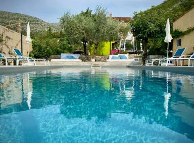 Ferienhaus mit beheiztem Pool, Terrasse und Grill | Wasserblick
