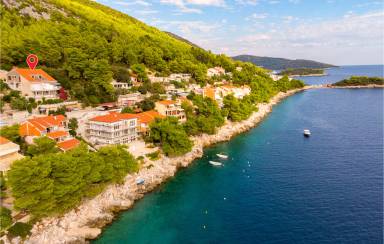 Ferienwohnung mit Meerblick für 4 Gäste mit Hund in Blato, Kroatien