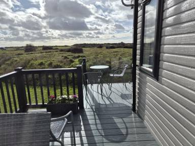Mobile home with terrace