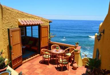 Renoviertes Ferienhaus in San Juan De La Rambla mit Sonniger Terrasse und Meerblick