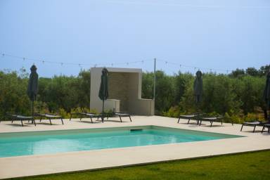 Camera privata con piscina, giardino e terrazza | Vista sull'acqua
