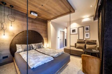 24 m² Ferienwohnung mit Gartenblick für 3 Gäste mit Hund in Meran